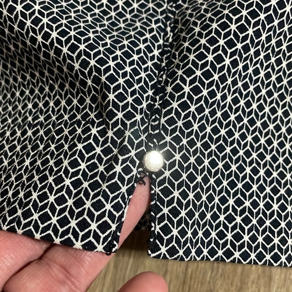 Kim Rogers Geometric Print Stretch Pull On Bermuda Shorts Size 14 - Picture 3 of 6